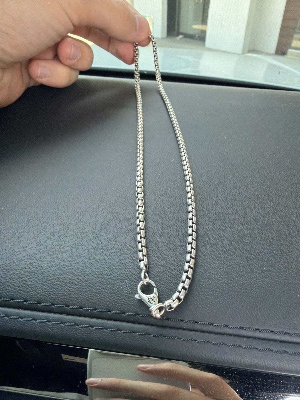 David Yurman David Yurman Sterling Silver Box Chain Necklace 925 DY 2.7mm Size ONE SIZE - 4 Thumbnail