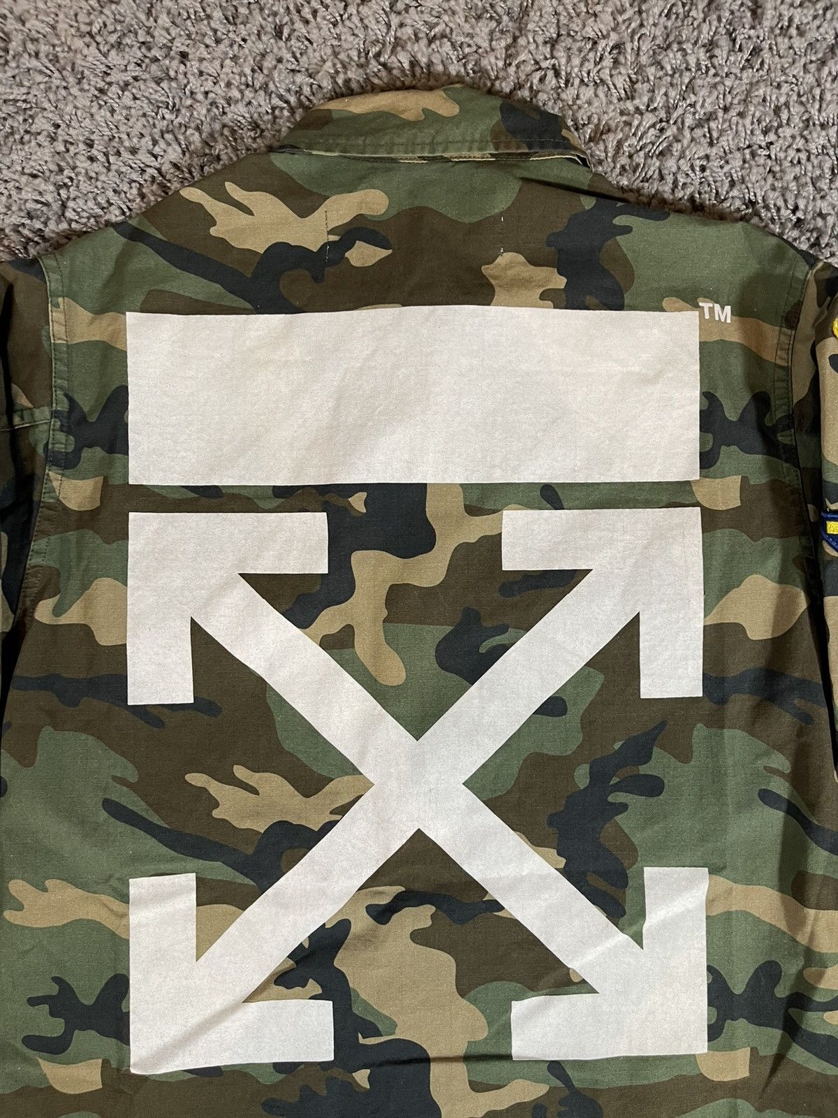 Off-White OFF-WHITE Virgil Abloh Army Archive Field Jacket Camouflage Size US XXS / EU 40 - 15 Thumbnail