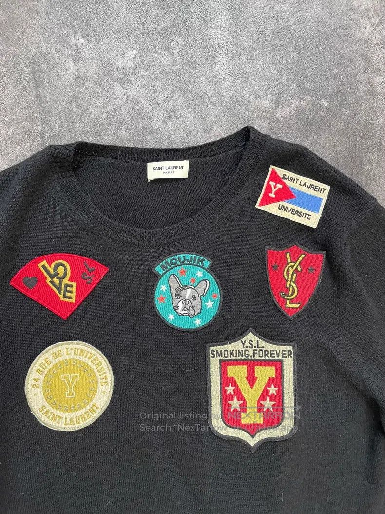 Saint Laurent Paris Saint Laurent Paris Medal applique embroidery sweater Size US S / EU 44-46 / 1 - 2 Thumbnail