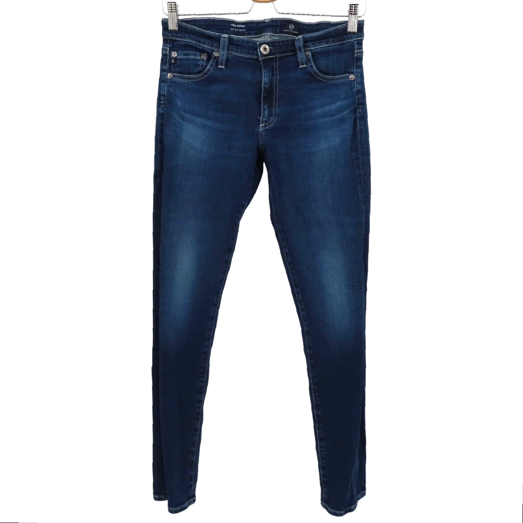 Denime AG Adriano Goldschmied Women 27 The Prima Mid Rise Cigarette Blue Denim Jeans Size 27" / US 4 / IT 40 - 2 Thumbnail