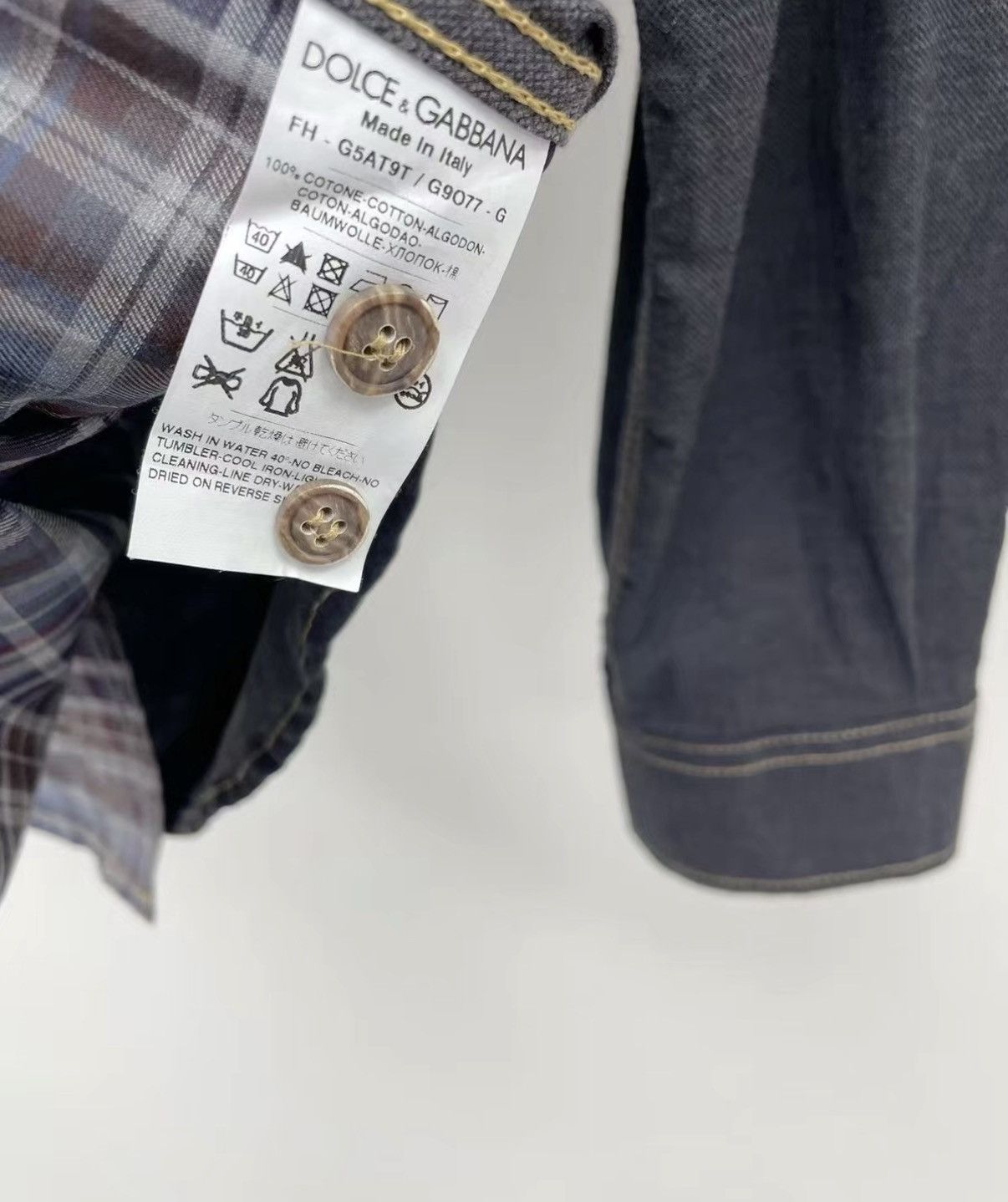 Dolce & Gabbana Dolce & Gabbana 100% Cotton Long Sleeve Shirt J30 Size US M / EU 48-50 / 2 - 6 Thumbnail