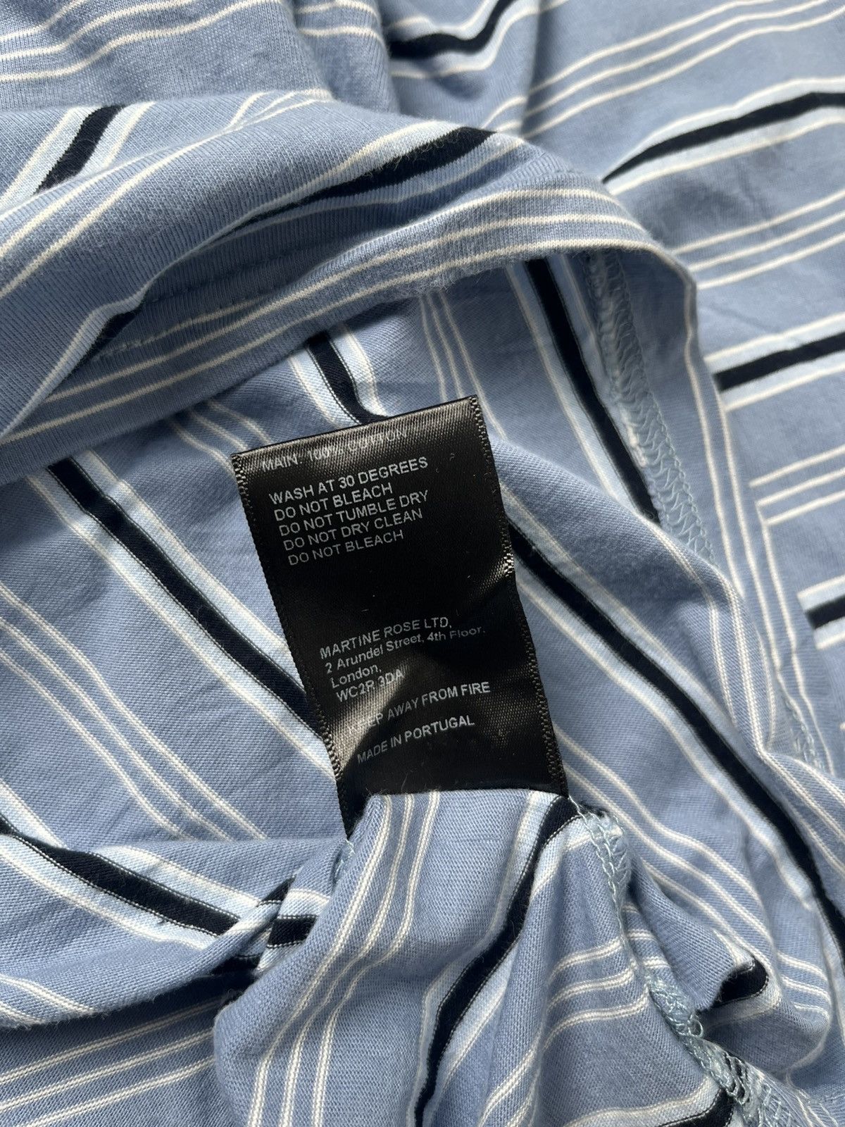 Martine Rose Pulled neck striped LS polo shirt Size US L / EU 52-54 / 3 - 9 Thumbnail