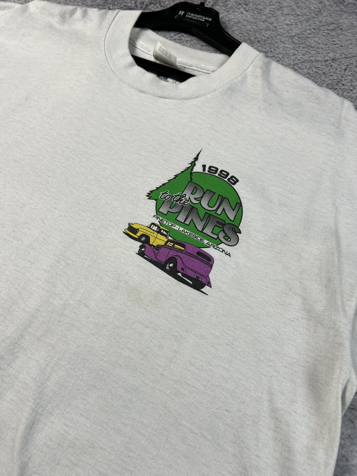 Band Tees × Vintage Vintage FOTL White Run to the Pines Pinetop Lakeside Arizona Size US XL / EU 56 / 4 - 6 Thumbnail
