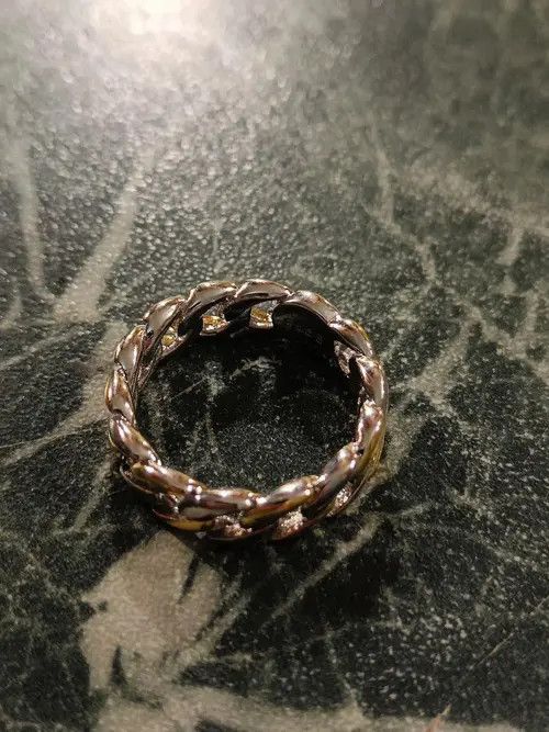 VIBE Gold Silver Color Cuban Chain Ring (size 7-12 ) Size ONE SIZE - 7 Thumbnail