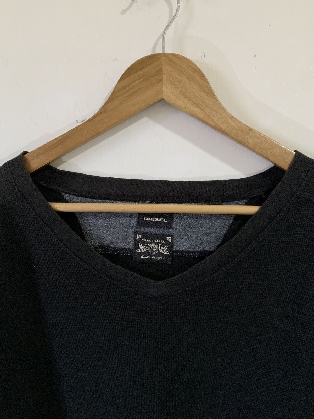 Diesel Y2K Diesel Waffle Kijiy Long Sleeve V-Neck Shirt Size US XXL / EU 58 / 5 - 4 Thumbnail