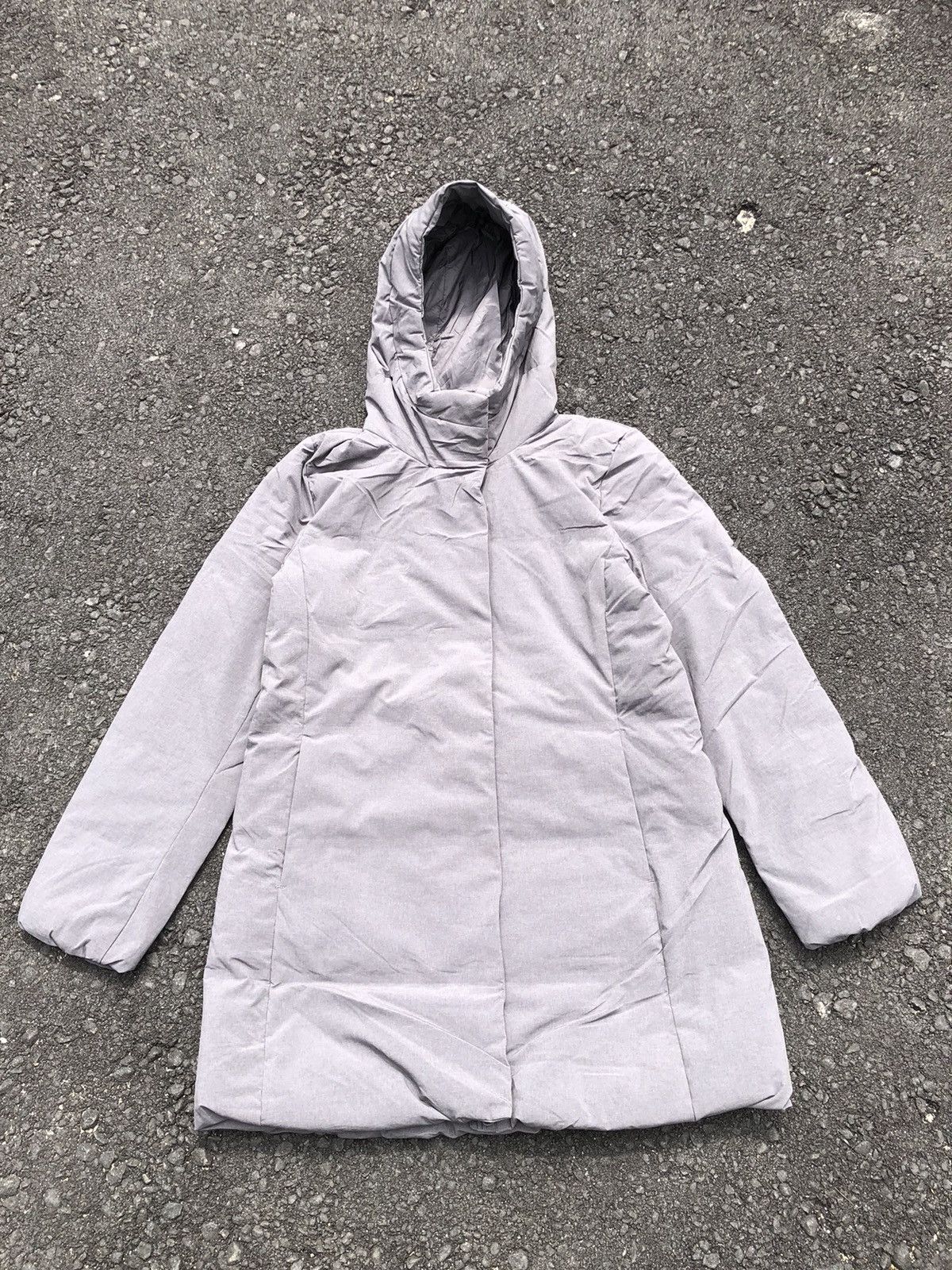 Japanese Brand Uniqlo Down Parka Coat Jacket Gray Long Hooded Size M / US 6-8 / IT 42-44 - 1 Thumbnail