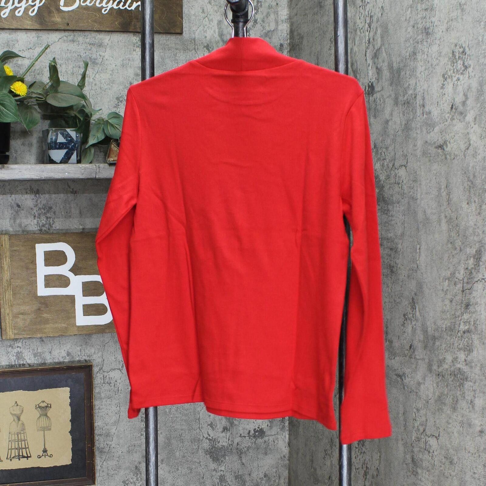 Croft & Barrow NWT Croft & Barrow Long-Sleeve Mockneck Top Cherry Red M Size M / US 6-8 / IT 42-44 - 2 Thumbnail