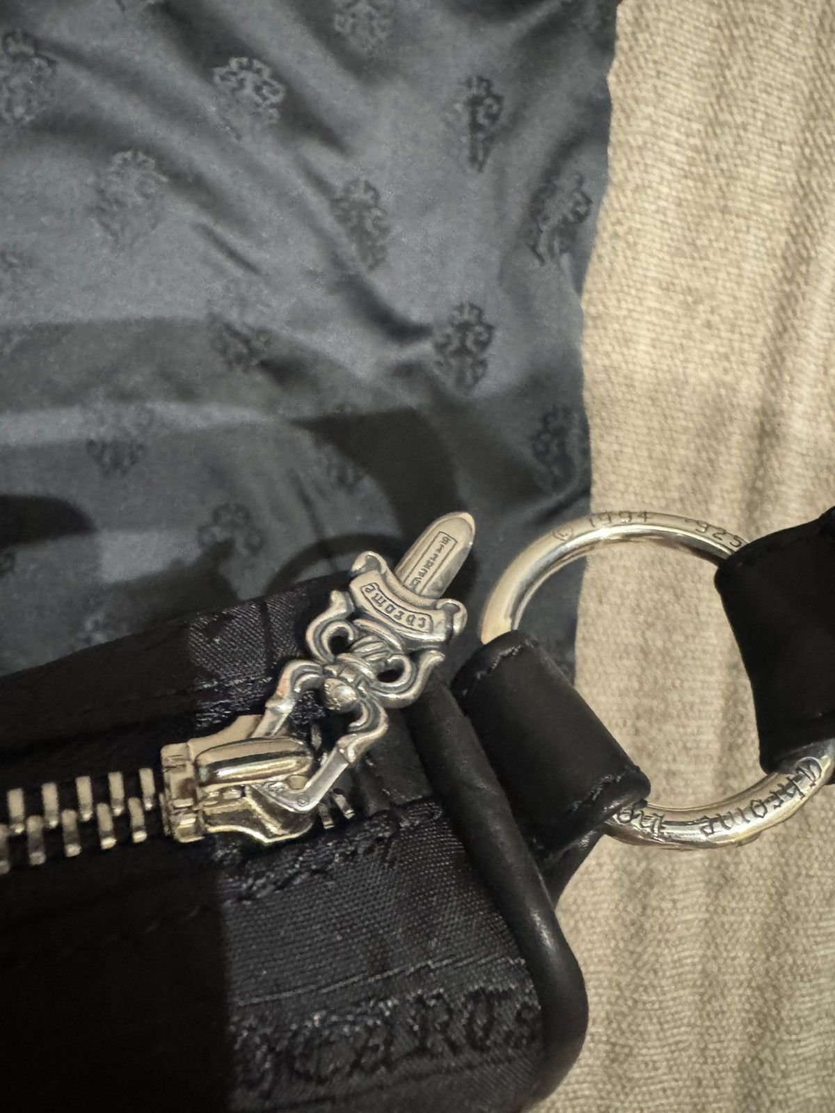 Chrome Hearts Monogram all over logo black nylon chicken nugget bag Size ONE SIZE - 4 Thumbnail