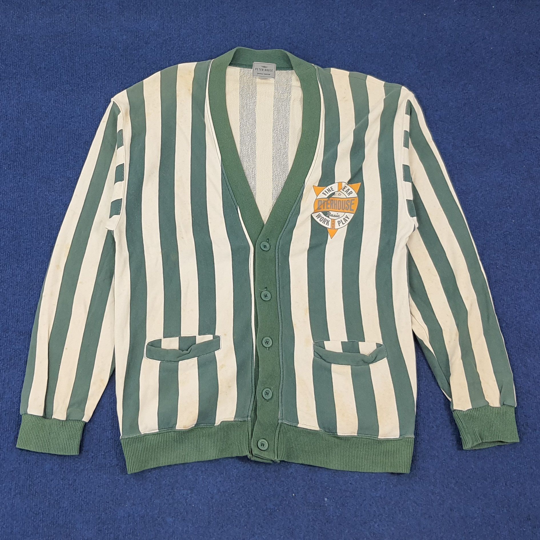 Designer × Vintage Vintage Peter House Work Play Striped Cardigans Size US M / EU 48-50 / 2 - 1 Thumbnail