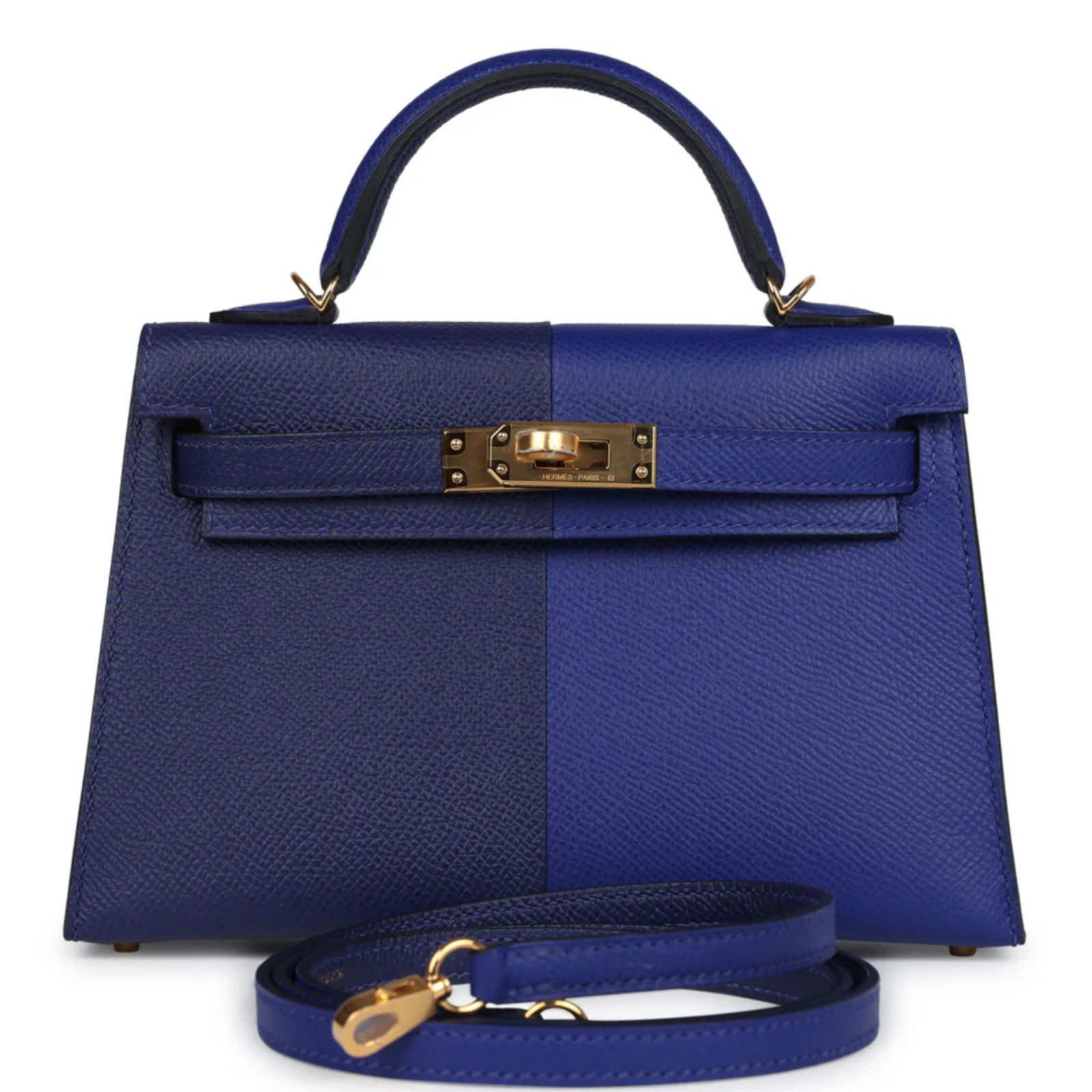 Hermes Hermes Mini Kelly 20 Encre Gold Epsom Sellier Handle Bag Size ONE SIZE - 1 Thumbnail