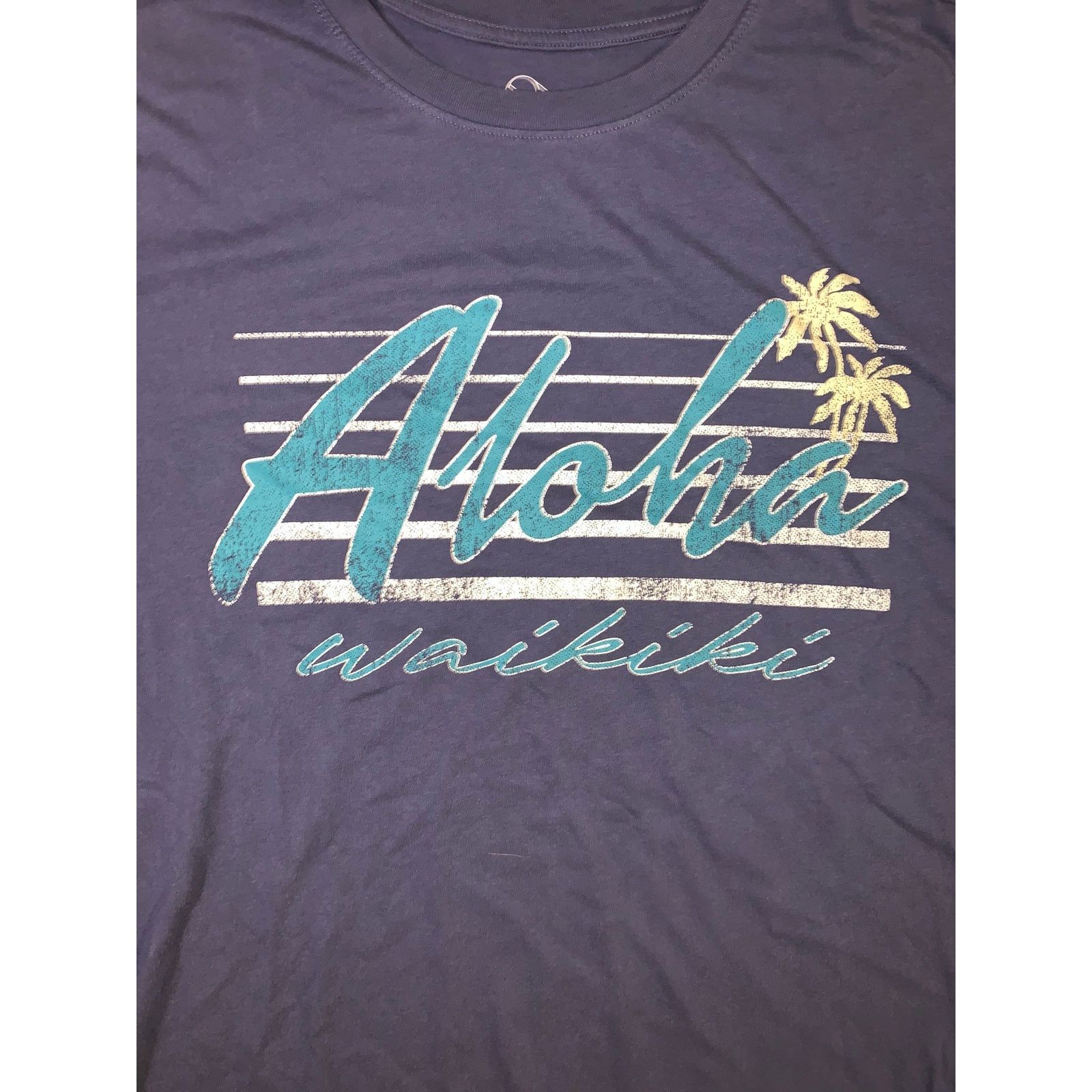 Other Aloha Waikiki Hawaii T Shirt Navy Blue Palm Trees Surf Tee L Size US L / EU 52-54 / 3 - 1 Thumbnail