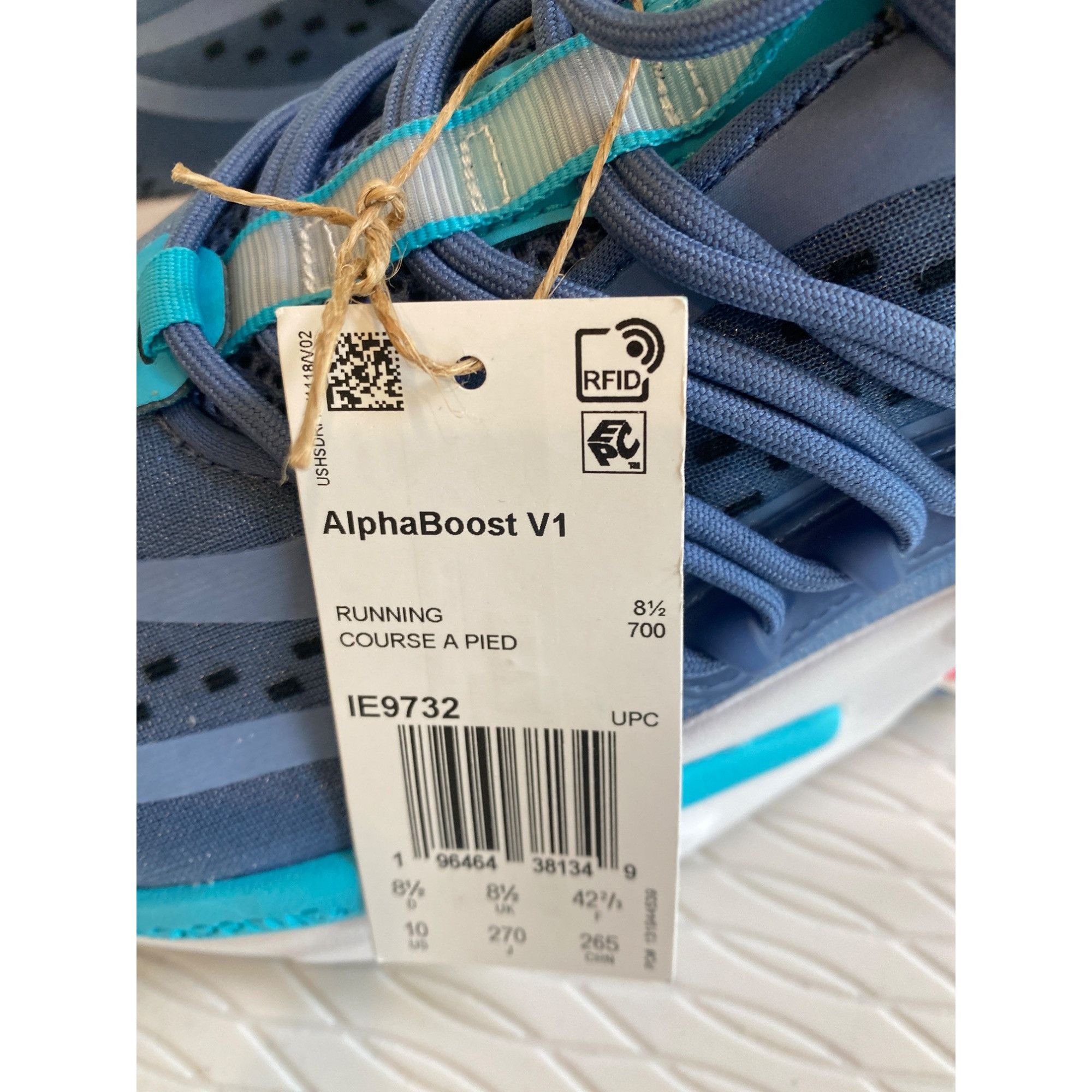 Adidas NWT Adidas AlphaBoost V1 Sneakers Women's 10 Crew Blue Lucid Size US 10 / IT 40 - 5 Thumbnail