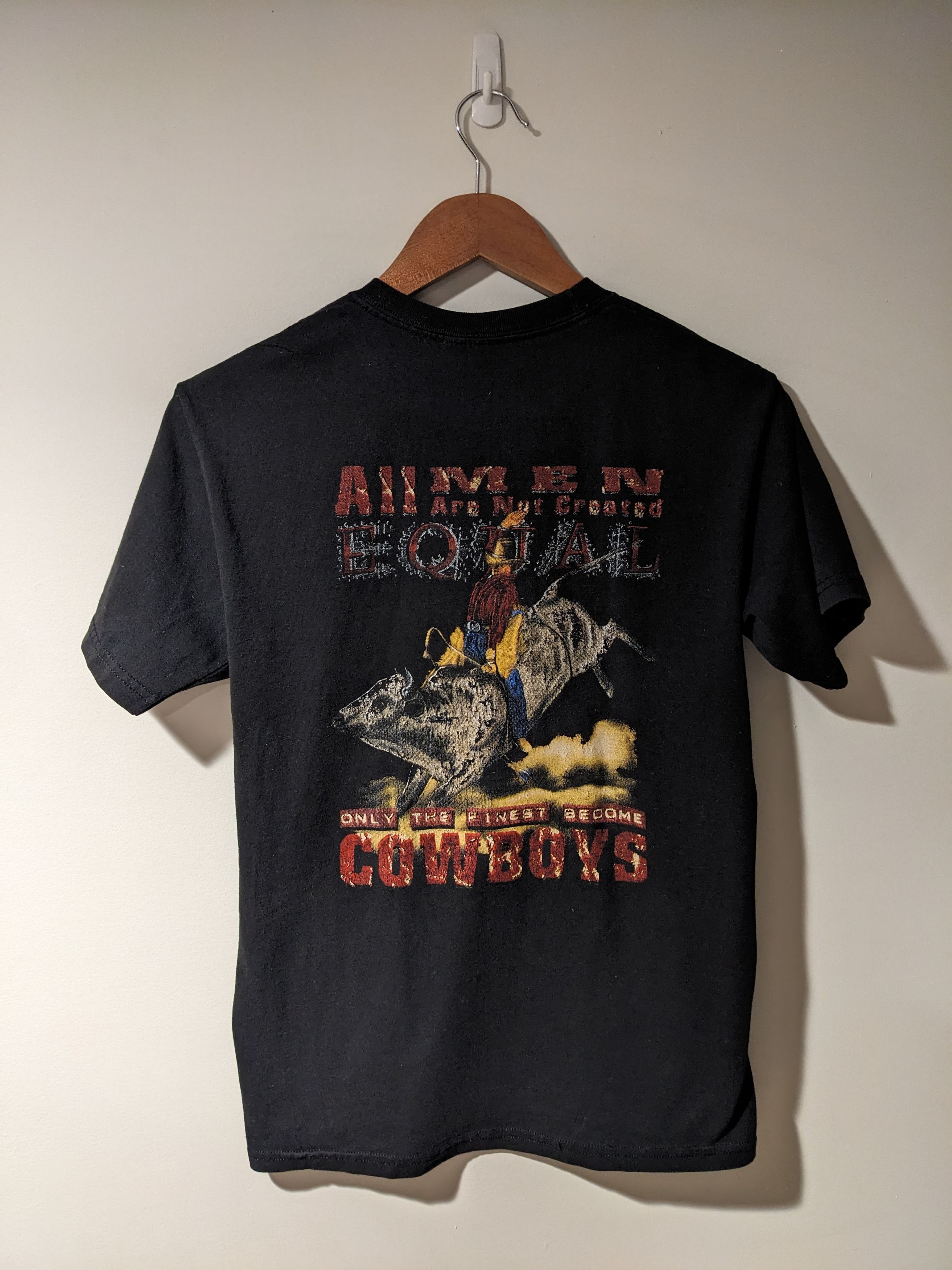 Vintage Vintage Y2K All Men Are Not Created Equal Cowboys T-Shirt Size US S / EU 44-46 / 1 - 1 Thumbnail