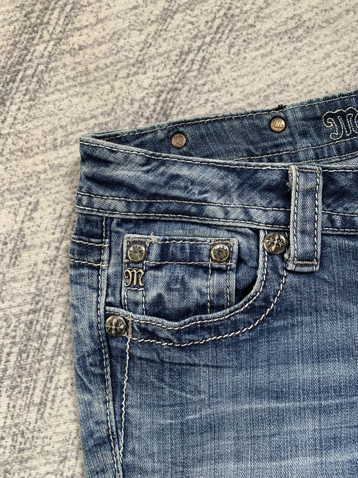 Hysteric Glamour × Miss Me × Rock Revival Miss Me Bootcut Chrome Heart Inspired Jeans Size 30" / US 8 / IT 44 - 6 Thumbnail