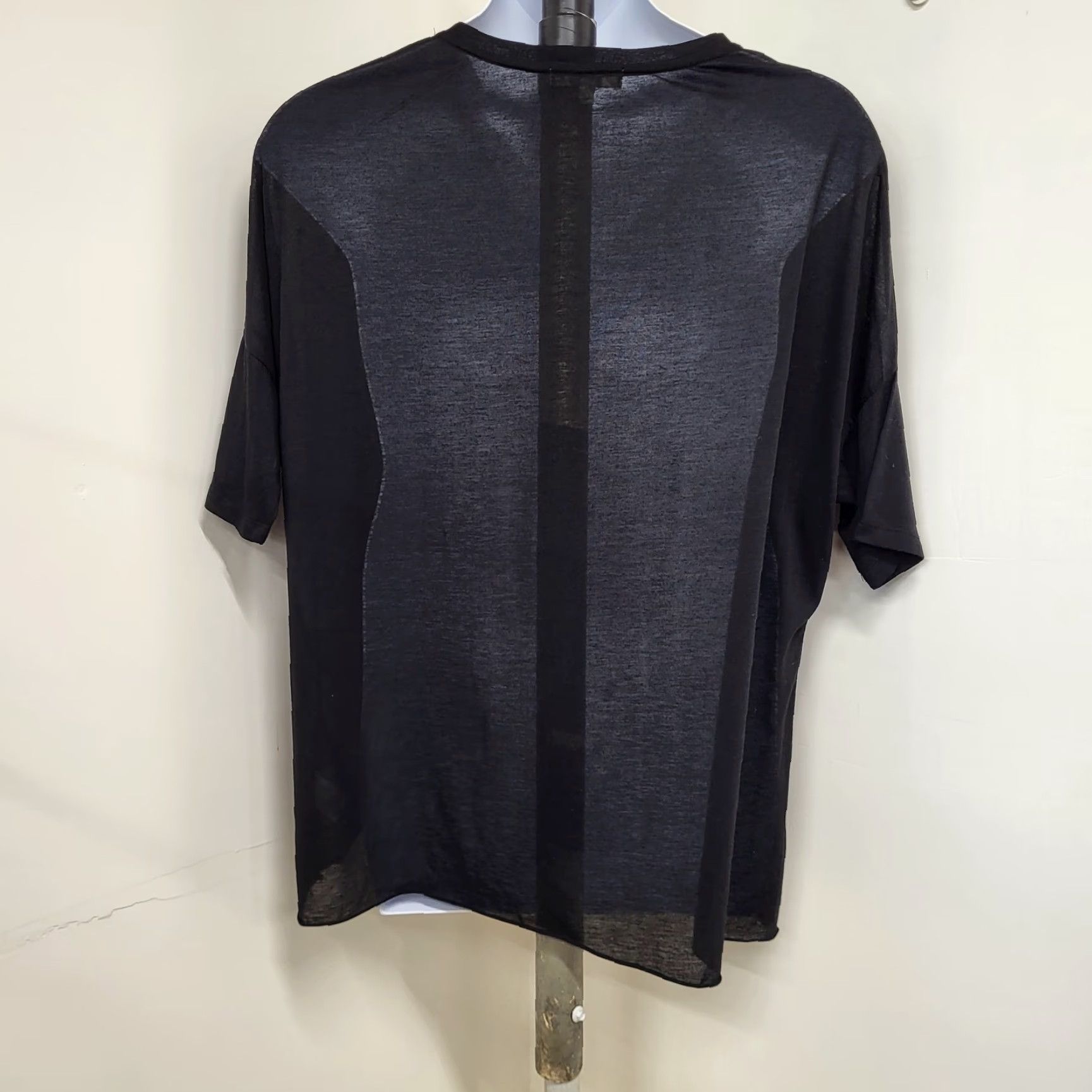Vintage UMGEE USA Top Womens Large Black Stars Short Sleeve Semi-Sheer Shirt Ladies T-Shirt Raglan Sleeve Casual Size L / US 10 / IT 46 - 6 Thumbnail