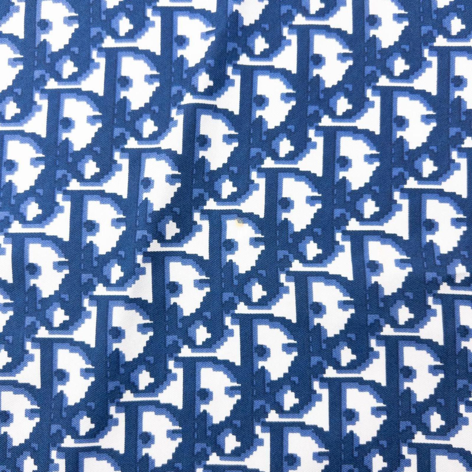 Christian Dior Monsieur Vintage 2000s Dior Monogram Pixel Silk Scarf Size ONE SIZE - 4 Thumbnail