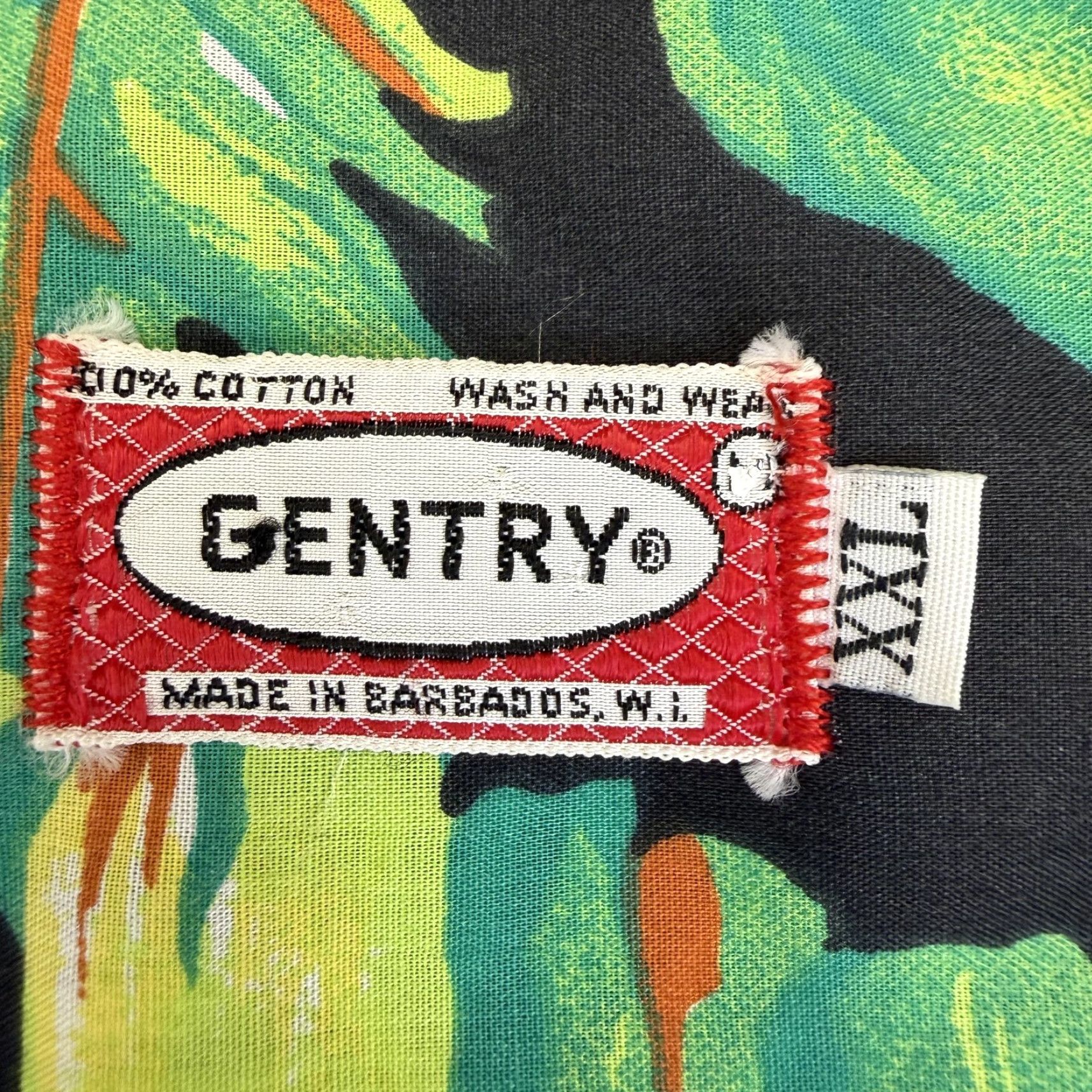 Vintage Gentry Shirt Mens 2XL Black Tropical Parrot Hawaiian Short Sleeve Button Up Size US XXL / EU 58 / 5 - 4 Thumbnail