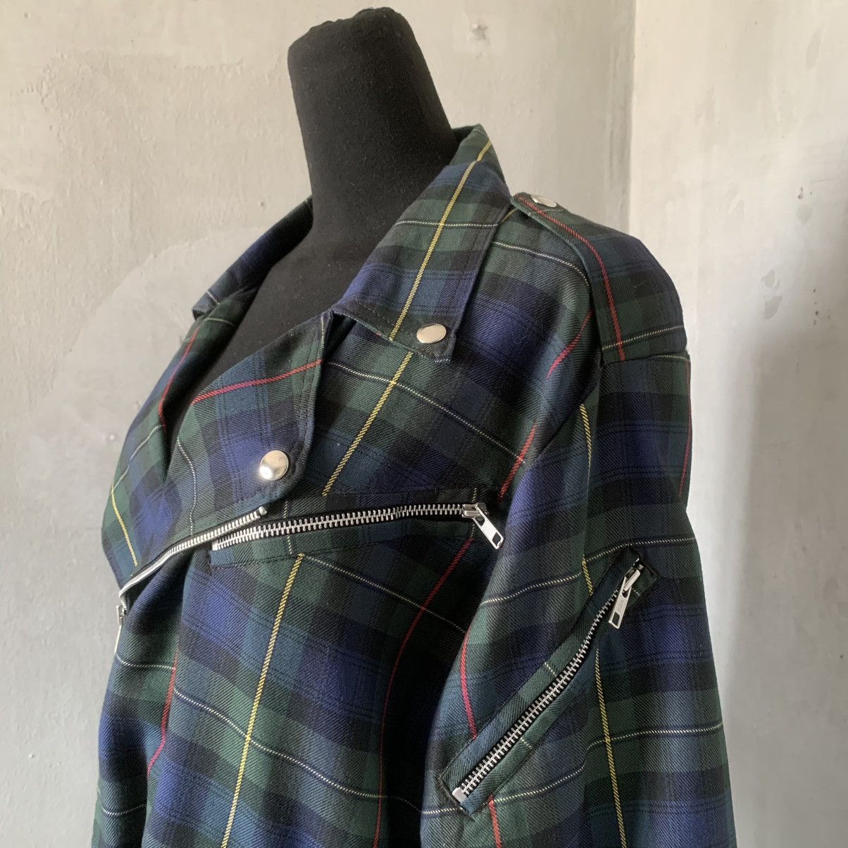 Vintage VERY RARE King Mob London Green Tartan Seditionaries Jacket Size US L / EU 52-54 / 3 - 6 Thumbnail