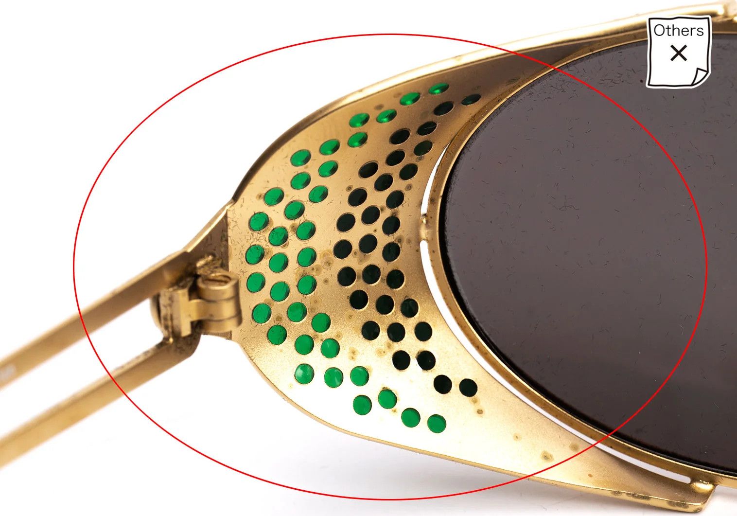 Jean Paul Gaultier Color Frame Sunglasses in Gold Green Size ONE SIZE - 8 Thumbnail