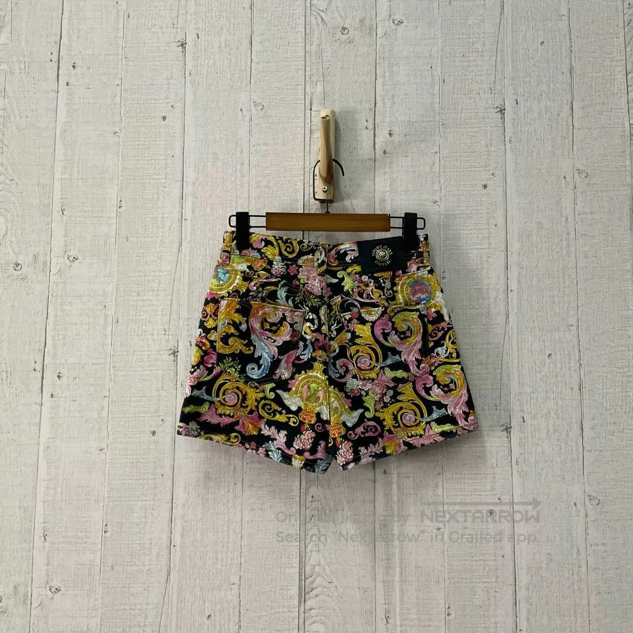 Versace VERSACE Floral Denim Shorts. Size 27" / US 4 / IT 40 - 3 Thumbnail