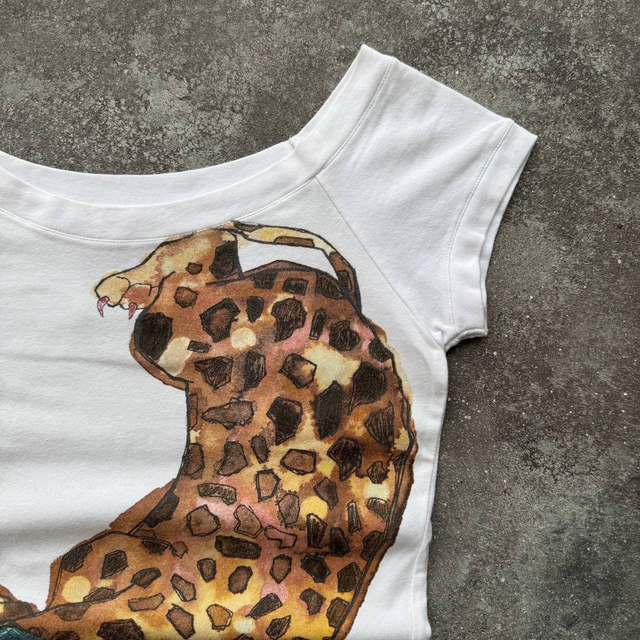 Vintage Super Sexy Glamour Leopard Vintage T-Shirt Size M / US 6-8 / IT 42-44 - 4 Thumbnail