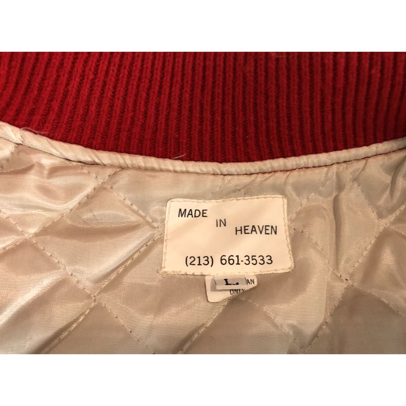 Vintage VINTAGE 21 Jump Street Varsity Letterman Jacket Size L Wool Red Made in Heaven Men Jacket Size US L / EU 52-54 / 3 - 4 Thumbnail