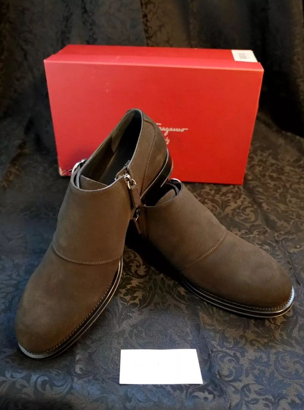 Salvatore Ferragamo Savona Buck Suede Monk Strap Shoe, unworn Size US 9.5 / EU 42-43 - 20 Thumbnail