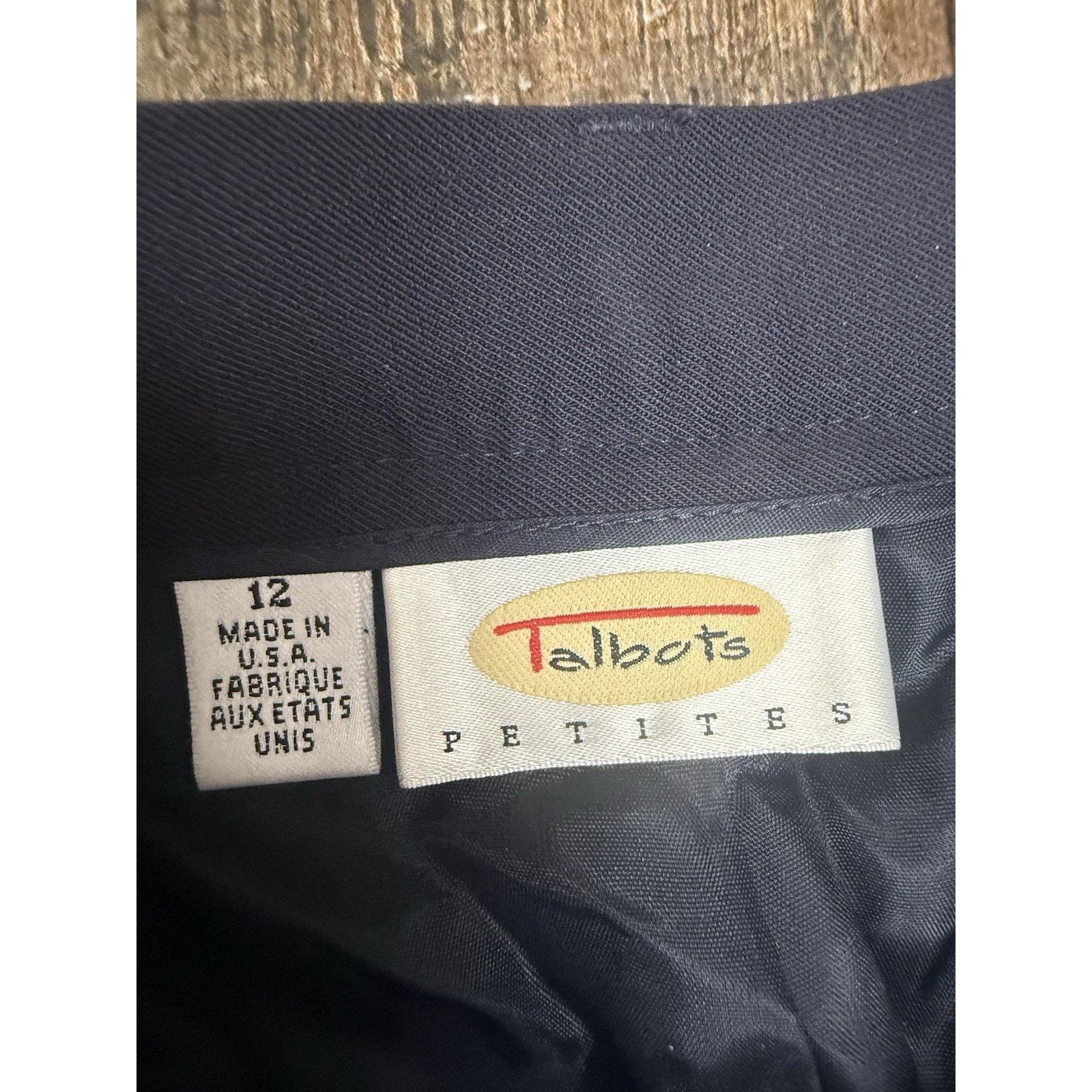 J.Crew Talbots Vintage Worsted Wool Navy Pants Women’s 12 Size 34" / US 12 / IT 48 - 3 Thumbnail