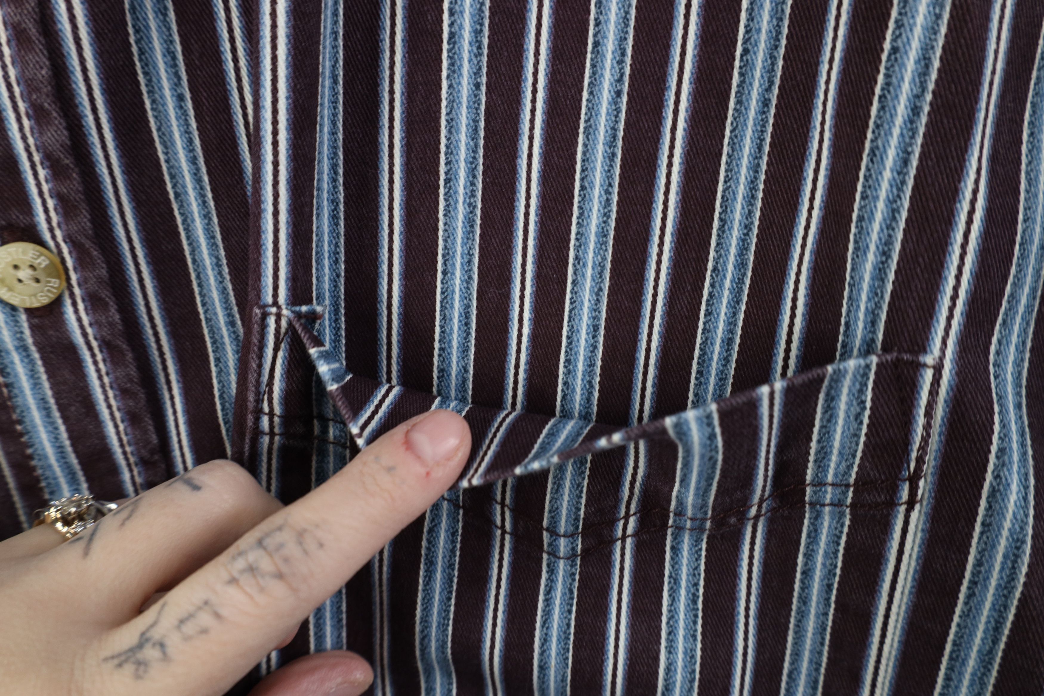 Vintage Deadstock Vintage 90s Streetwear Striped Button Down Shirt Size US XXL / EU 58 / 5 - 5 Thumbnail