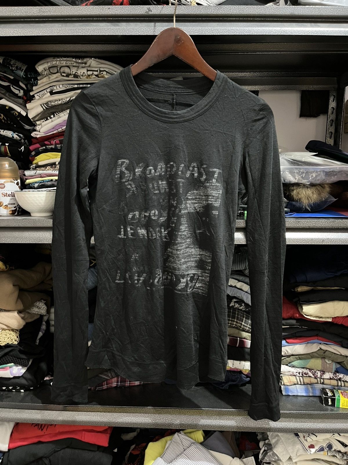 System hiden poem print long sleeve