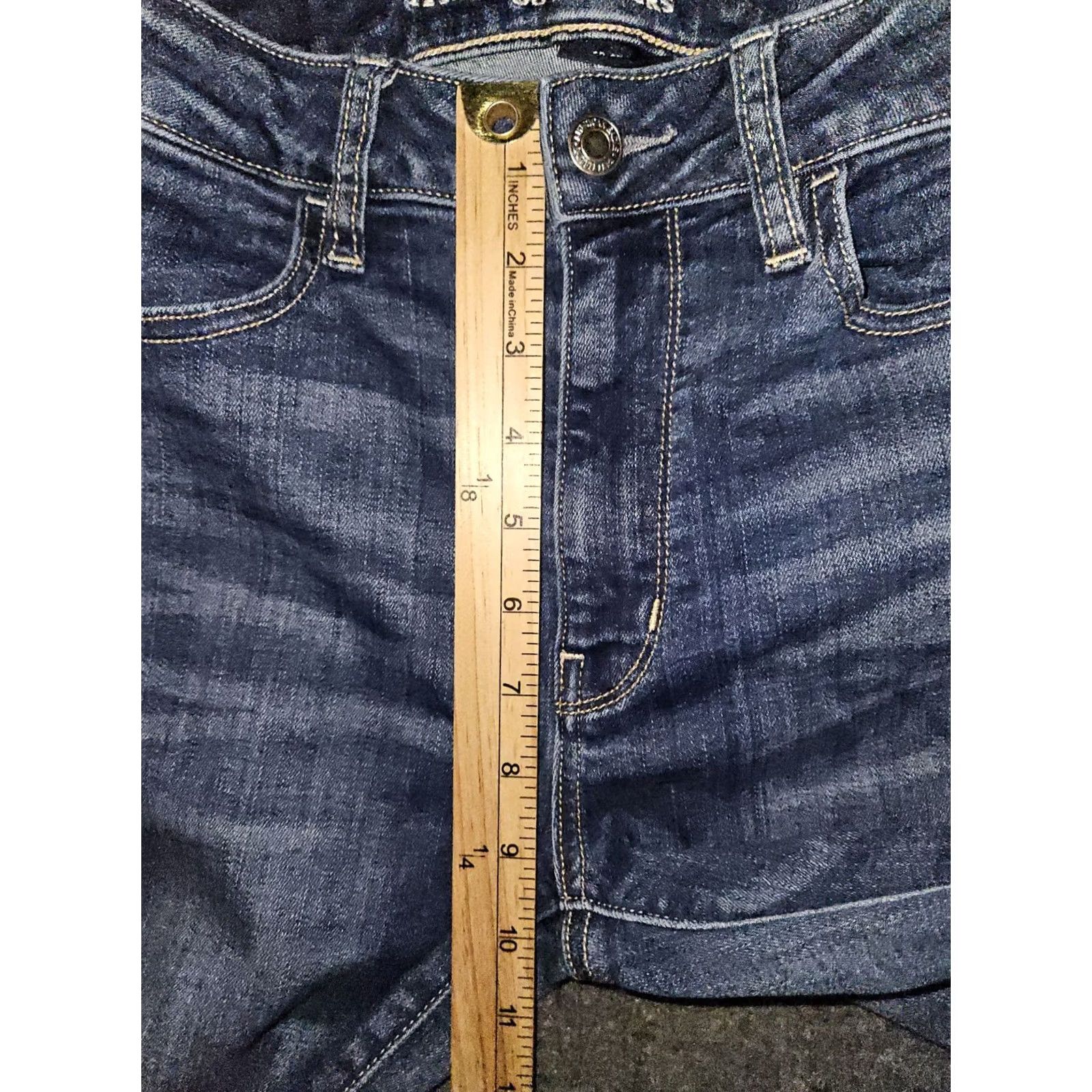 American Eagle Outfitters American Eagle Super Hi-Rise Denim Jeggings Womens 2 Long Blue Stretch Preppy Size 26" / US 2 / IT 38 - 6 Thumbnail