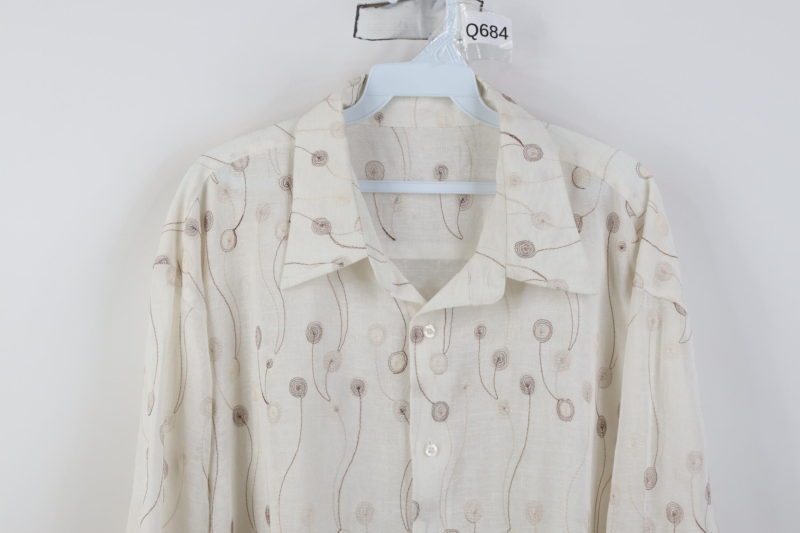 Vintage Vintage 90s Streetwear Geometric Embroidered Button Shirt Size US XXL / EU 58 / 5 - 2 Thumbnail