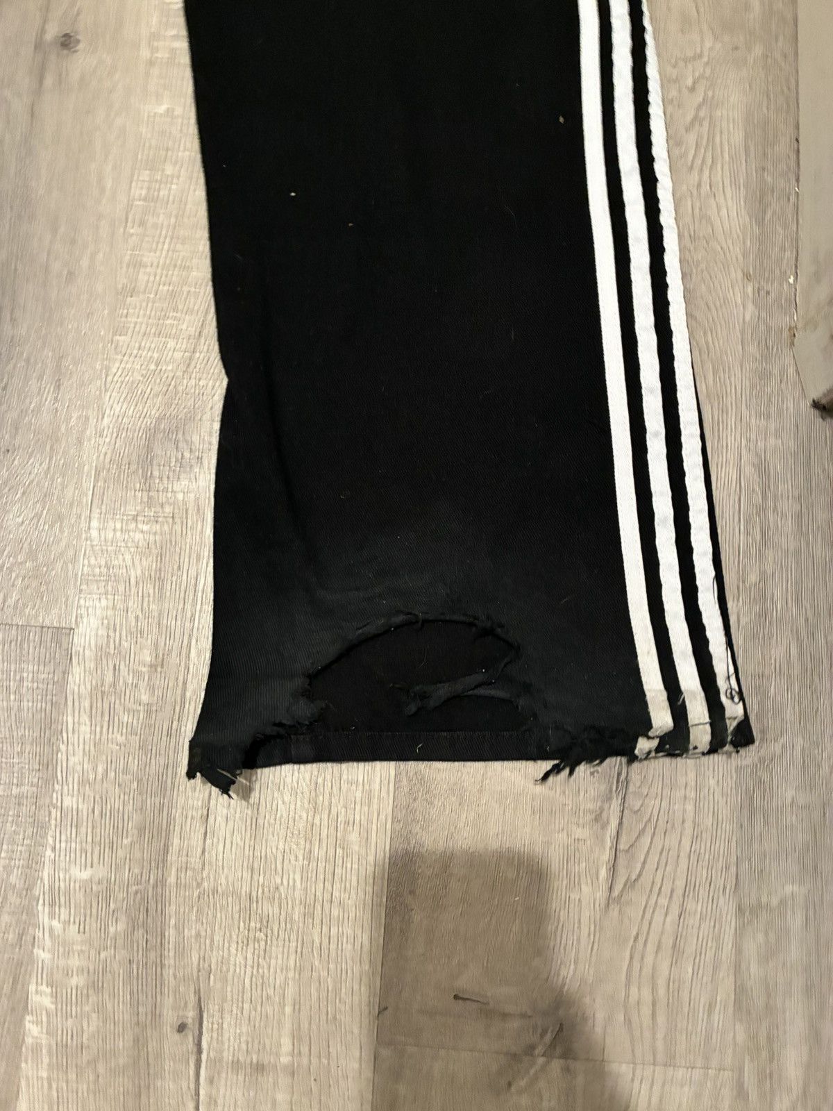 Other Black Striped Denim Jeans Size US 30 / EU 46 - 4 Thumbnail