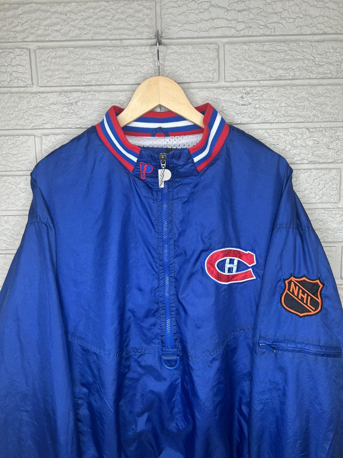 Pro Player Vintage 90s Pro Player Montreal Canadians Nylon Jacket Size US XL / EU 56 / 4 - 2 Thumbnail