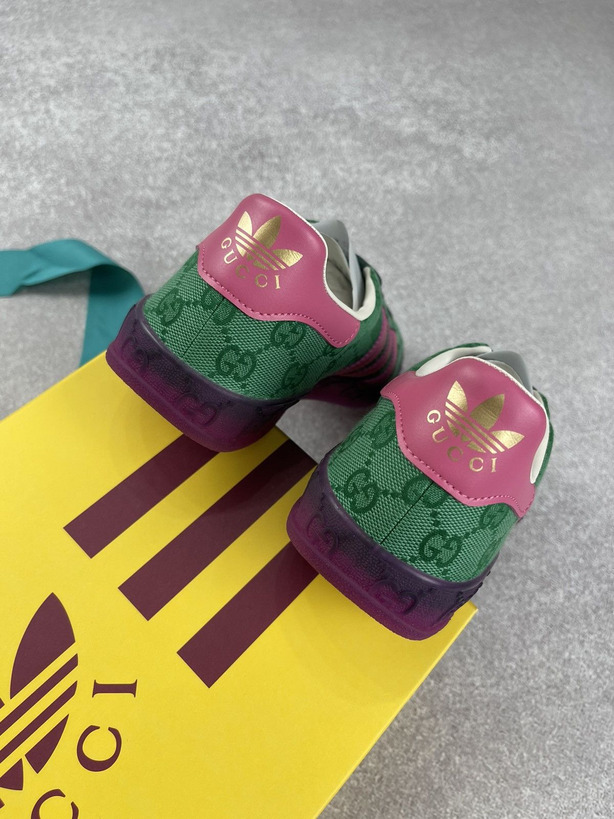 Gucci Adidas x Gucci Gazelle Green GG Monogram Sneakers Size 38 Size US 6.5 / IT 36.5 - 12 Thumbnail