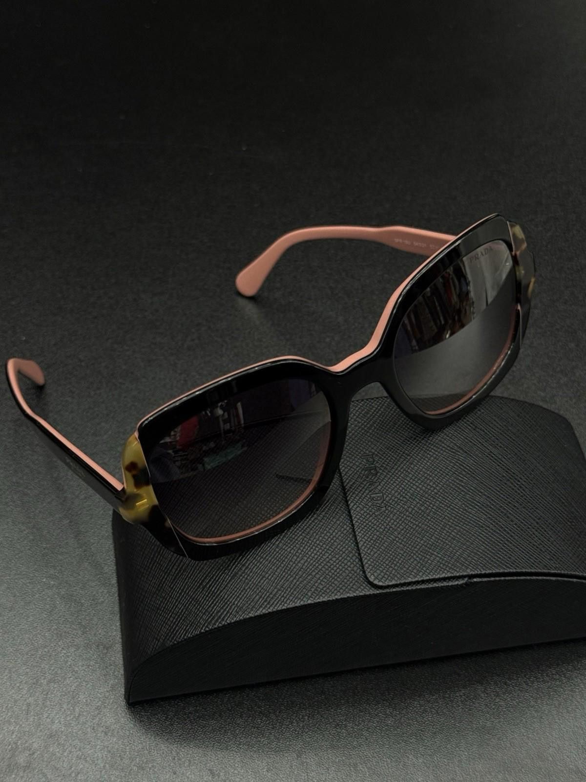Prada Prada Black/Pink Acetate Angular Sunglasses SPR16U Italy Size ONE SIZE - 5 Thumbnail