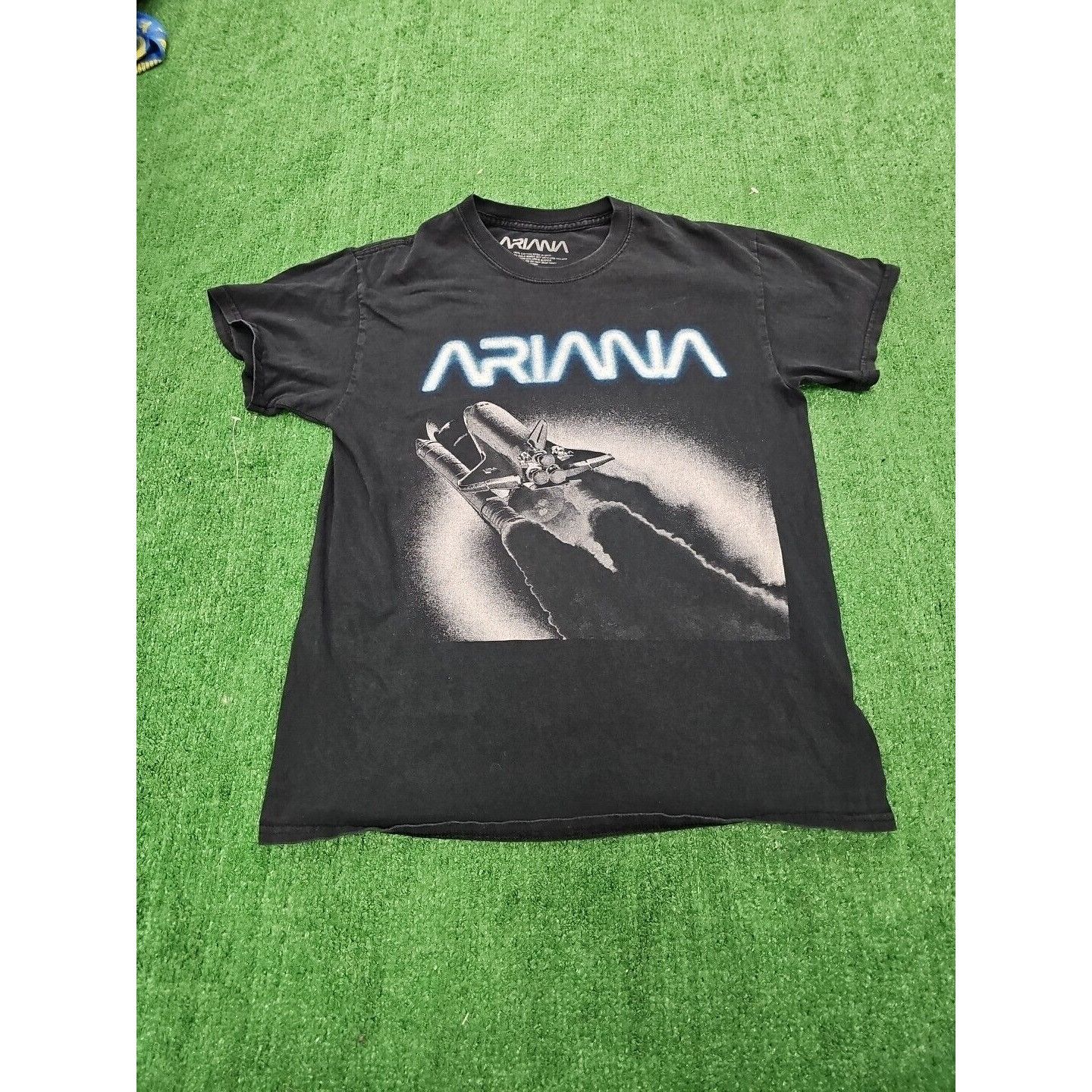 image of Tour Tee Ariana Grande Sweetener Lollapalooza Tee Medium Shuttle in Black, Women's (Size Small)