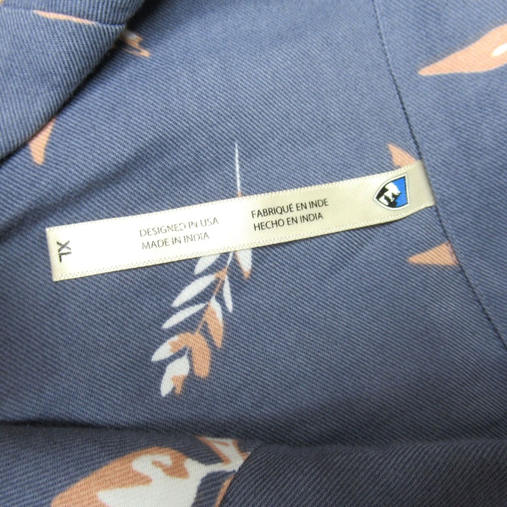 Vintage KUHL Shirt Womens XL Blue Twilight Leaves Elsie Short Sleeve Tie Front Light NEW Size XL / US 12-14 / IT 48-50 - 3 Thumbnail