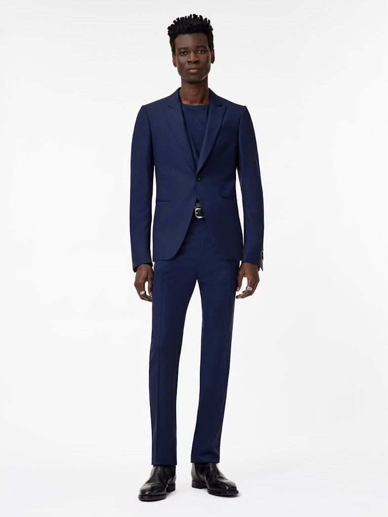 Blue suit. Pants and jacket. Medium
