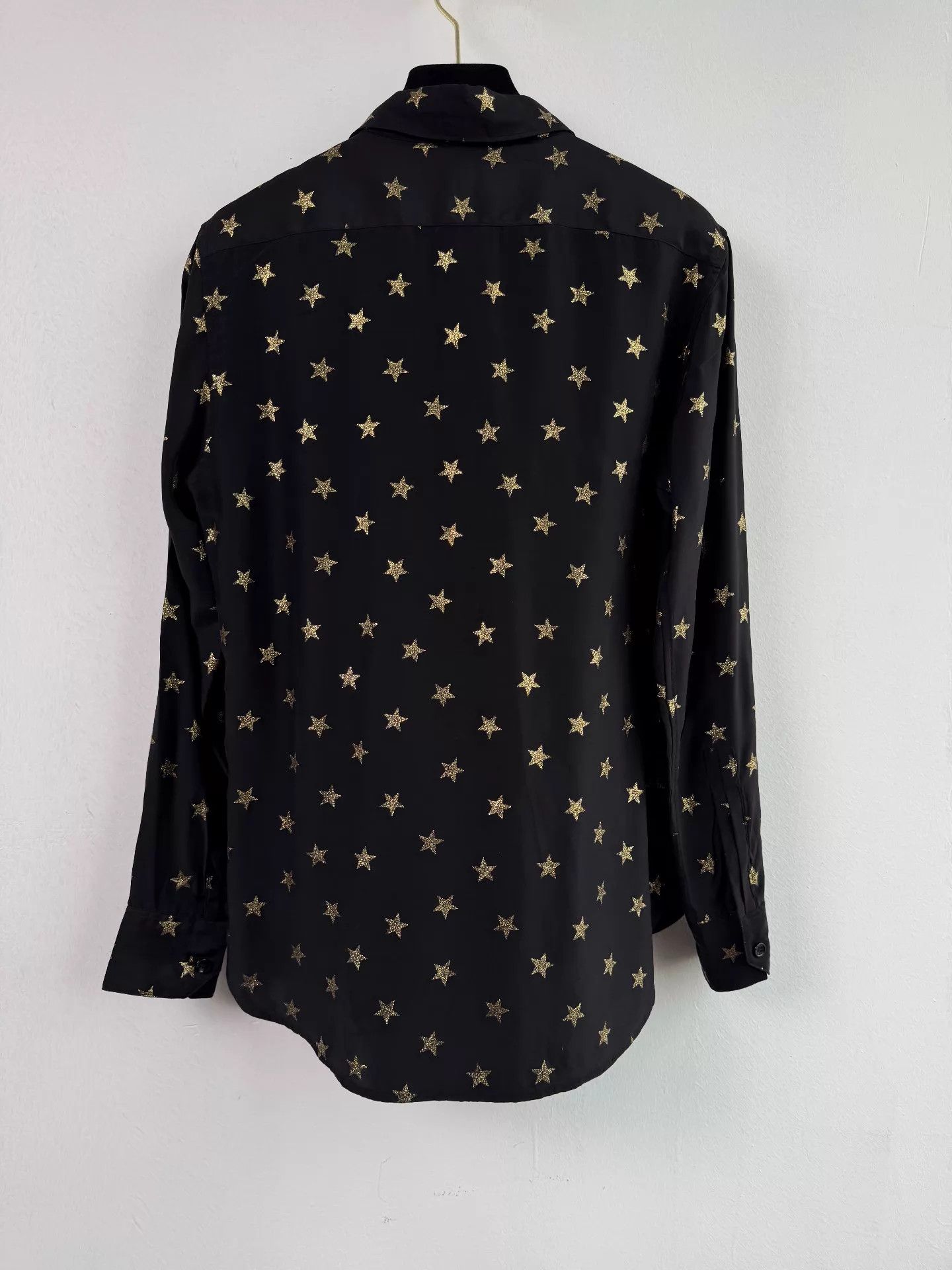 Saint Laurent Paris SAINT LAURENT Gold Star Silk Shirt M Size US M / EU 48-50 / 2 - 4 Thumbnail