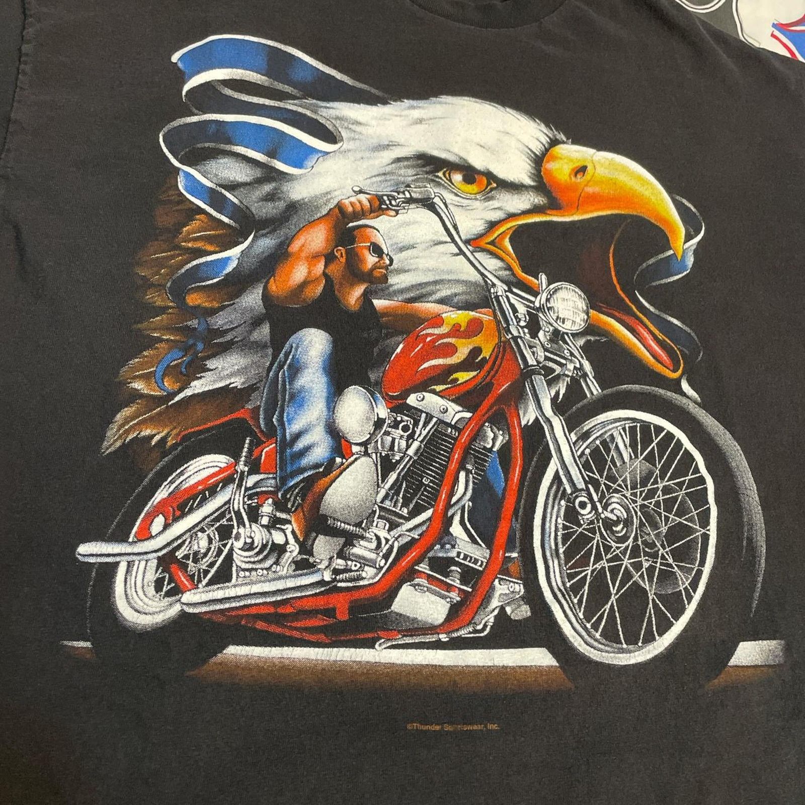 Harley Davidson × Vintage Y2K 2006 Eagle Motorcycle Biker Nature Wilderness Tee Size US XL / EU 56 / 4 - 3 Thumbnail