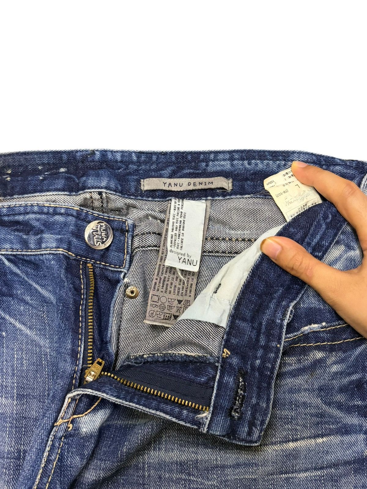 Ksubi Vintage Japanese Brand Faded Wash Distress Loose Jeans Size 31" - 5 Thumbnail
