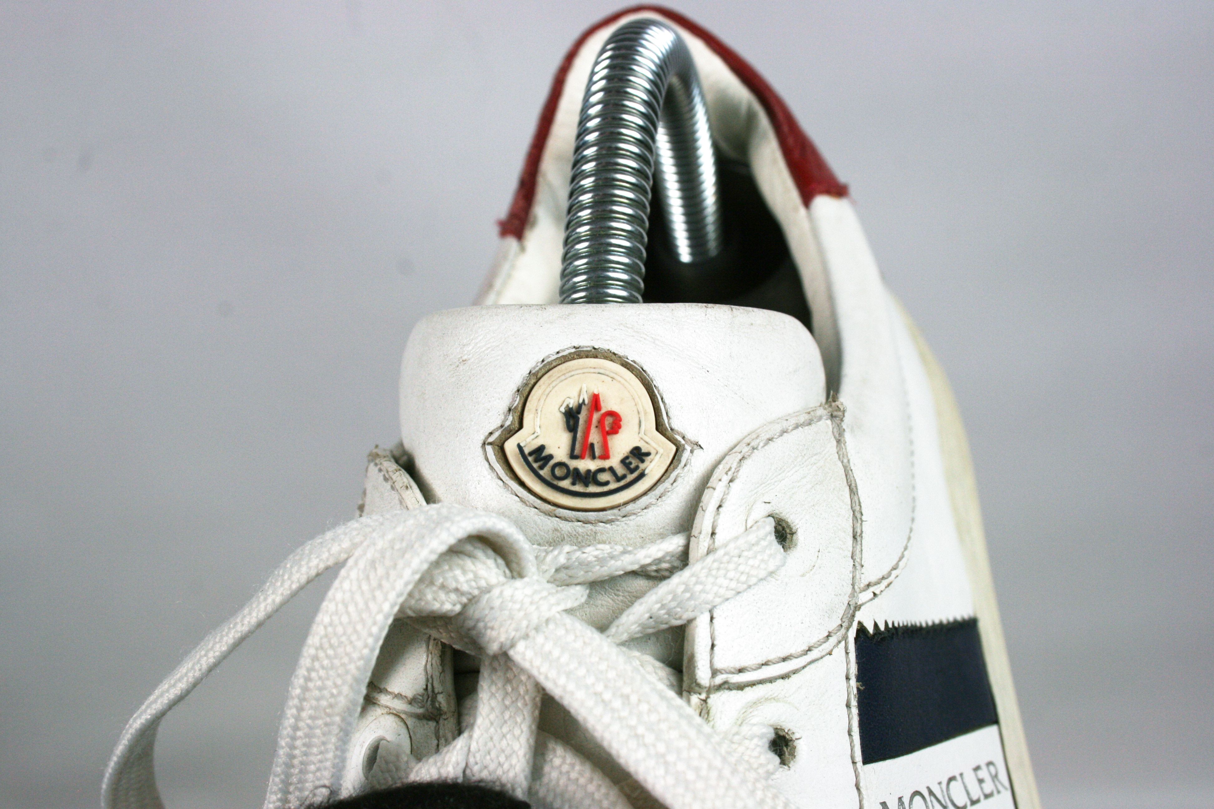 Moncler Distressed "New Leni" Low Leather Sneakers Size US 9 / IT 39 - 8 Thumbnail