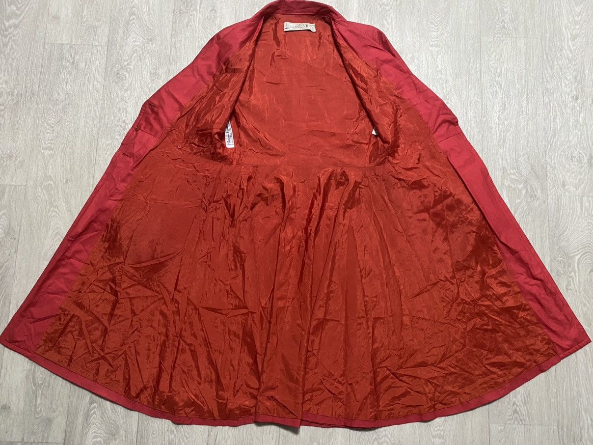 Nina Ricci 70-80’s Nina Ricci Boutique Archival Red Trench Coat Jacket Size S / US 4 / IT 40 - 6 Thumbnail