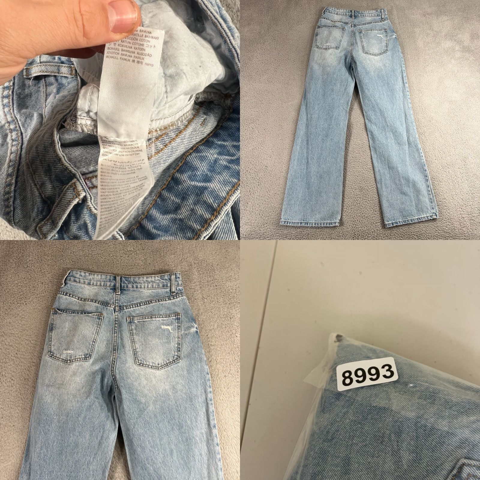 Vintage Edikted Jeans Womens M Medium Blue Mid Rise Wide-Leg Denim Size 32" / US 10 / IT 46 - 8 Thumbnail