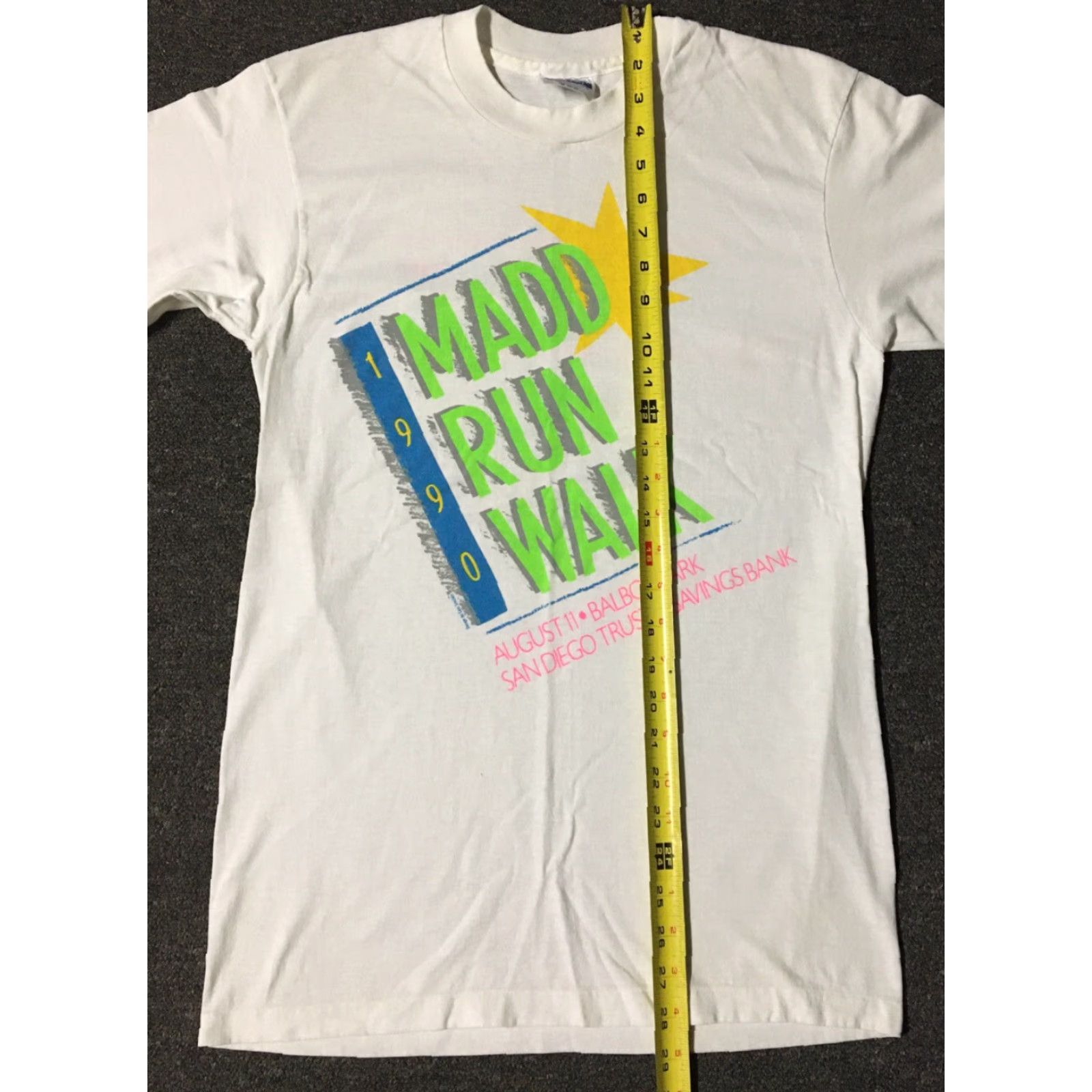 MOTHER VINTAGE MADD Run Walk Shirt M Adult Men White 90s Surf Beach Hawaii Aloha California USA Nautical Tropical Retro Size US M / EU 48-50 / 2 - 8 Thumbnail