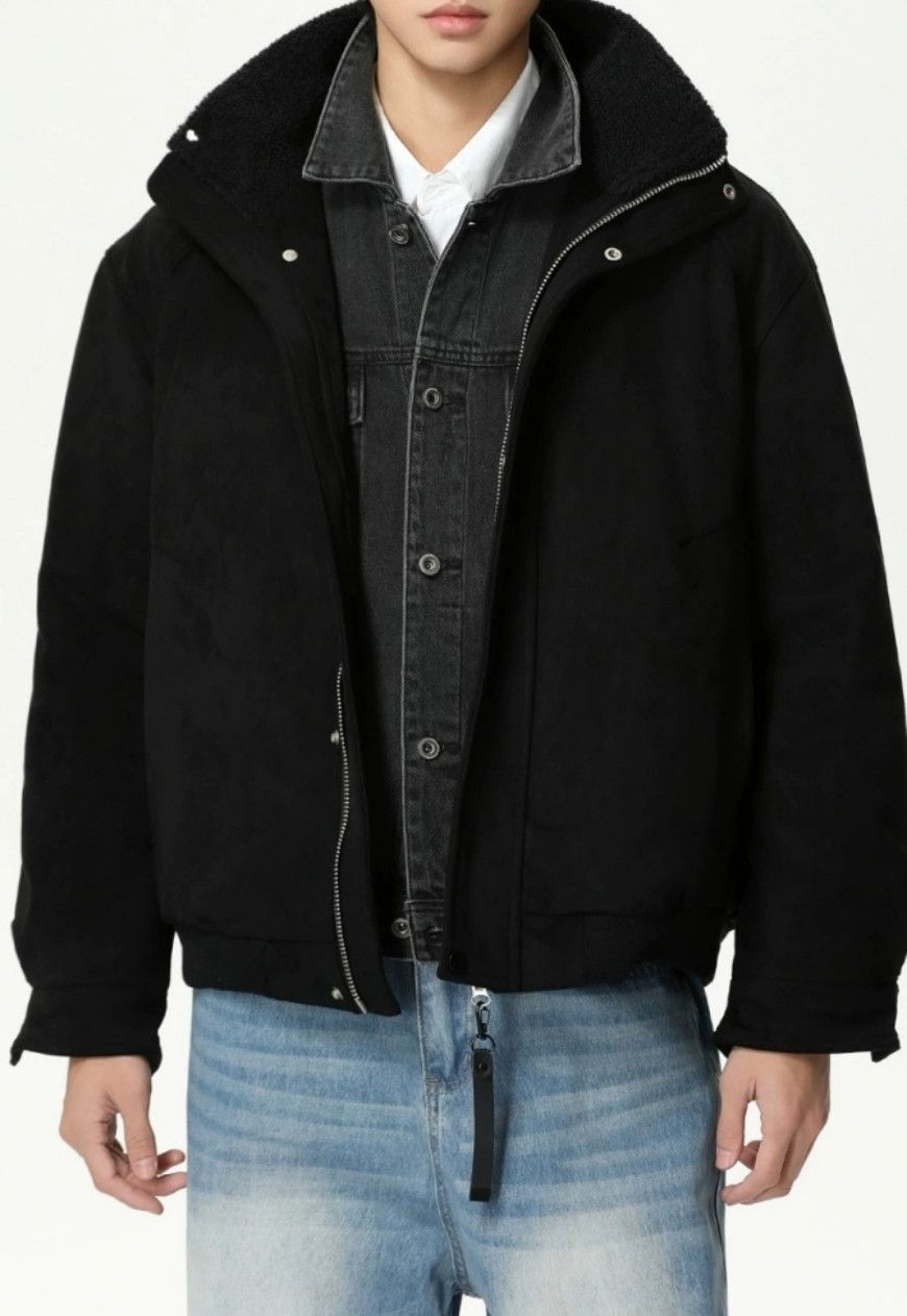 Other Men’s Stand-up collar warm fleece quilted jacket Size US M / EU 48-50 / 2 - 4 Thumbnail