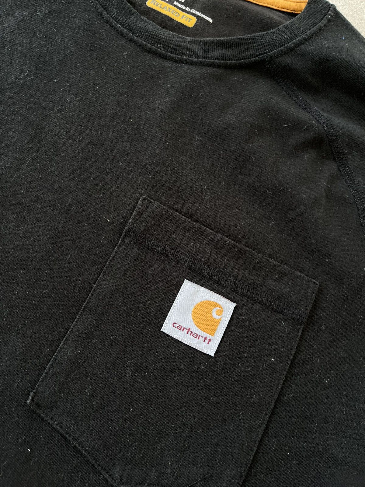 Carhartt × Vintage Vintage Carhartt Longsleeve TShirt Black Workwear faded tee Size US M / EU 48-50 / 2 - 7 Thumbnail