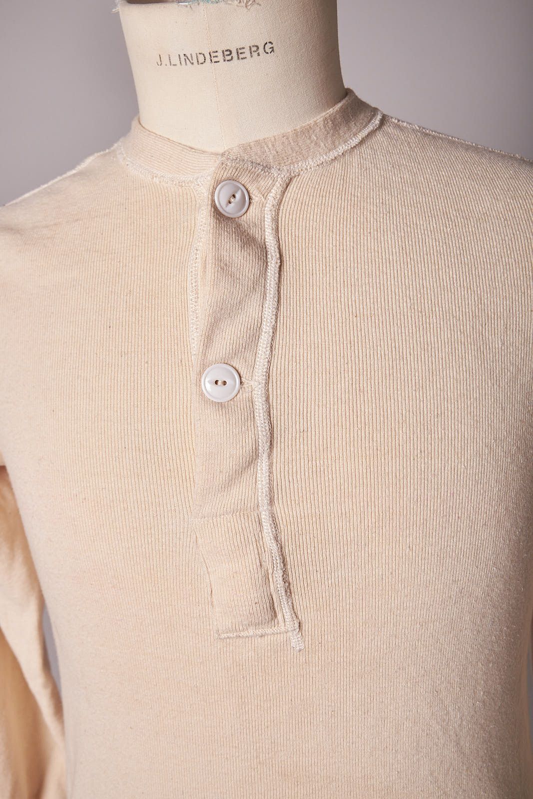 Vintage 1950s US Military Henley Thermal Undershirt Long Sleeved Size US S / EU 44-46 / 1 - 7 Thumbnail
