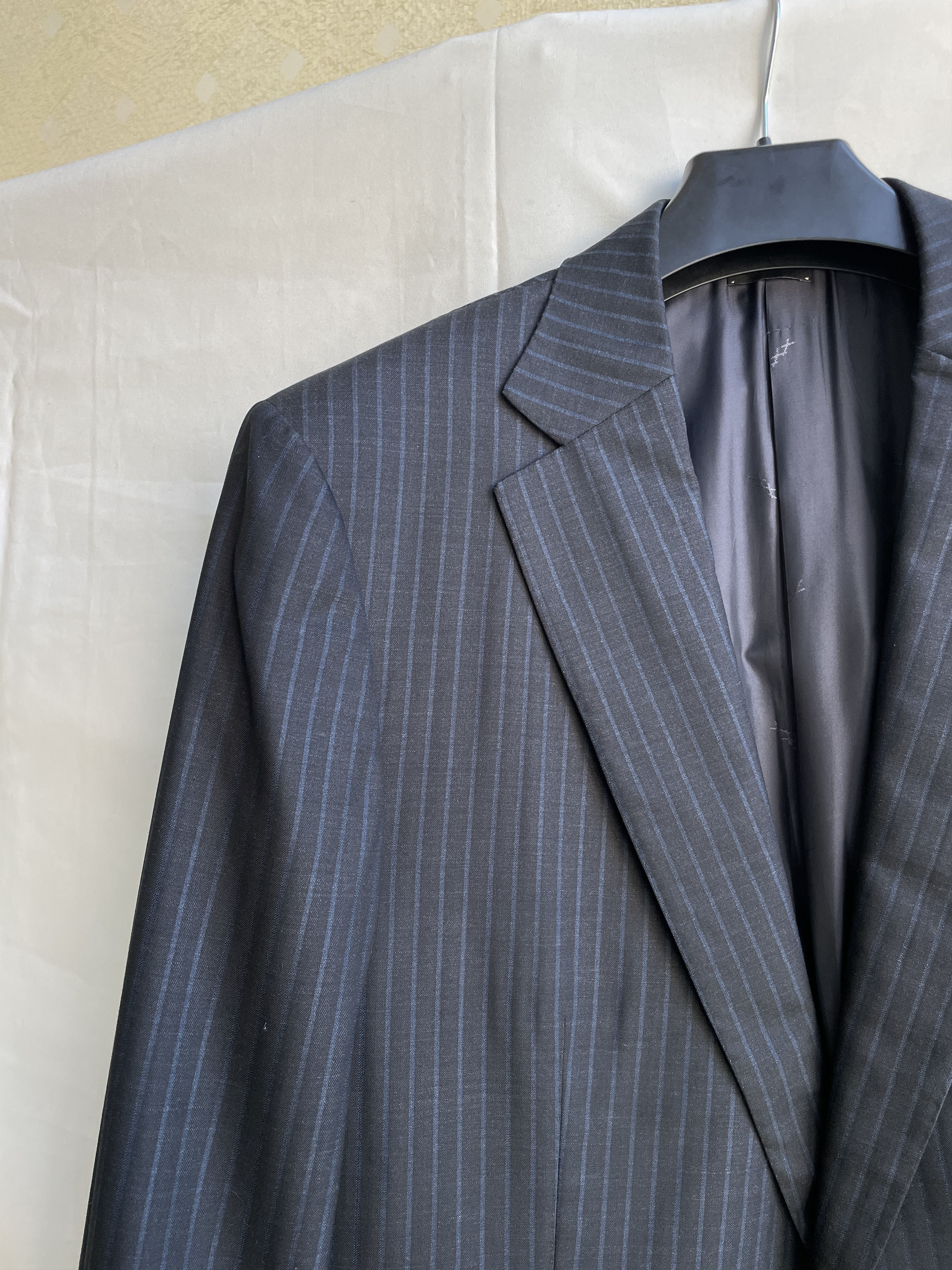 Ermenegildo Zegna Ermenegildo Zegna Couture Striped Navy Wool Suit Jacket Size 46R - 5 Thumbnail